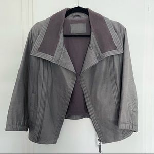 Hurley Avery Gray Leather Jacket